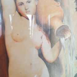 Study on Jean Auguste Ingres`s "The source"